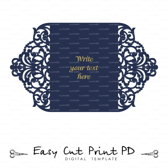 Wedding - Wedding invitation Stationery Pattern Card Templates SVGfiles Lace folds (svg, dxf, ai, eps, png, pdf) lasercut stencil Silhouette Cameo