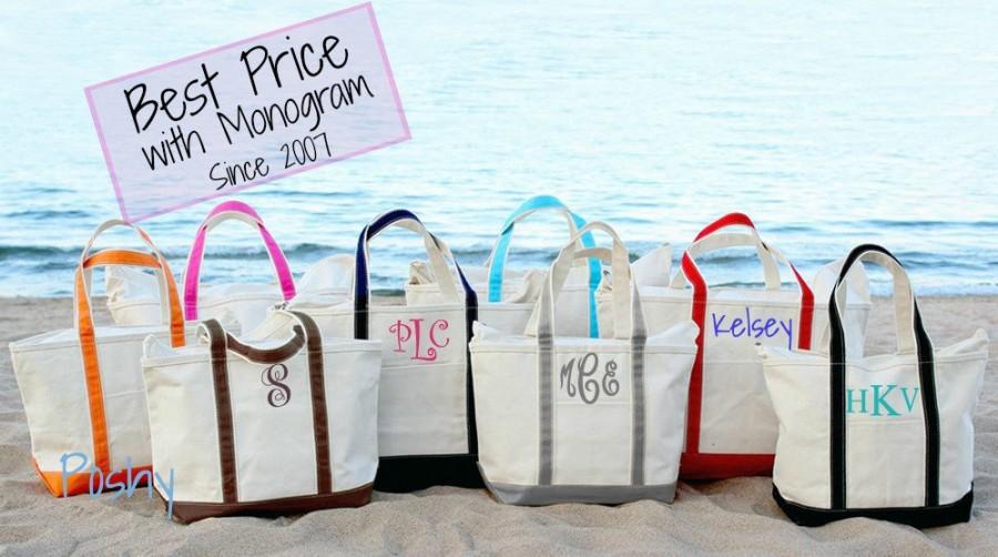 زفاف - Monogram Boat Tote, Large Boat Tote, Personalized Beach tote, Bridesmaid gift, Monogrammed, Personalized bag