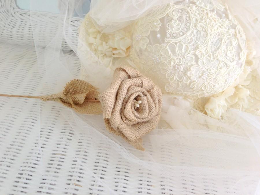 Mariage - Burlap Roses, Wedding, Cottage, Shabby, Bridesmaids, Bouquet, Rustic, Home & Living, Farm, Country, Garden,  Fall (1)