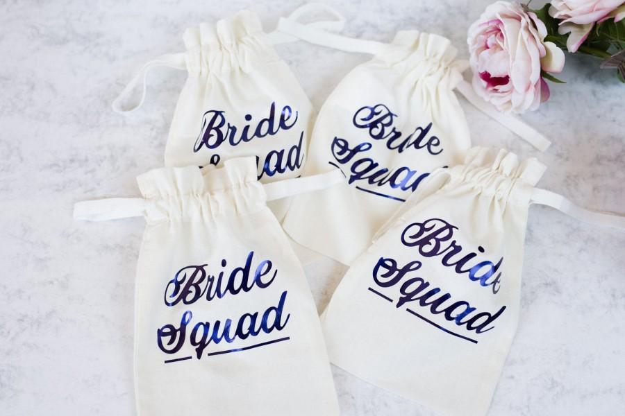 Mariage - Wedding favour Hen party bag Personalised Bride Squad