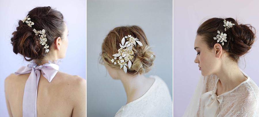 Wedding - Bridal flower & crystal headpieces - Chic & Stylish Weddings