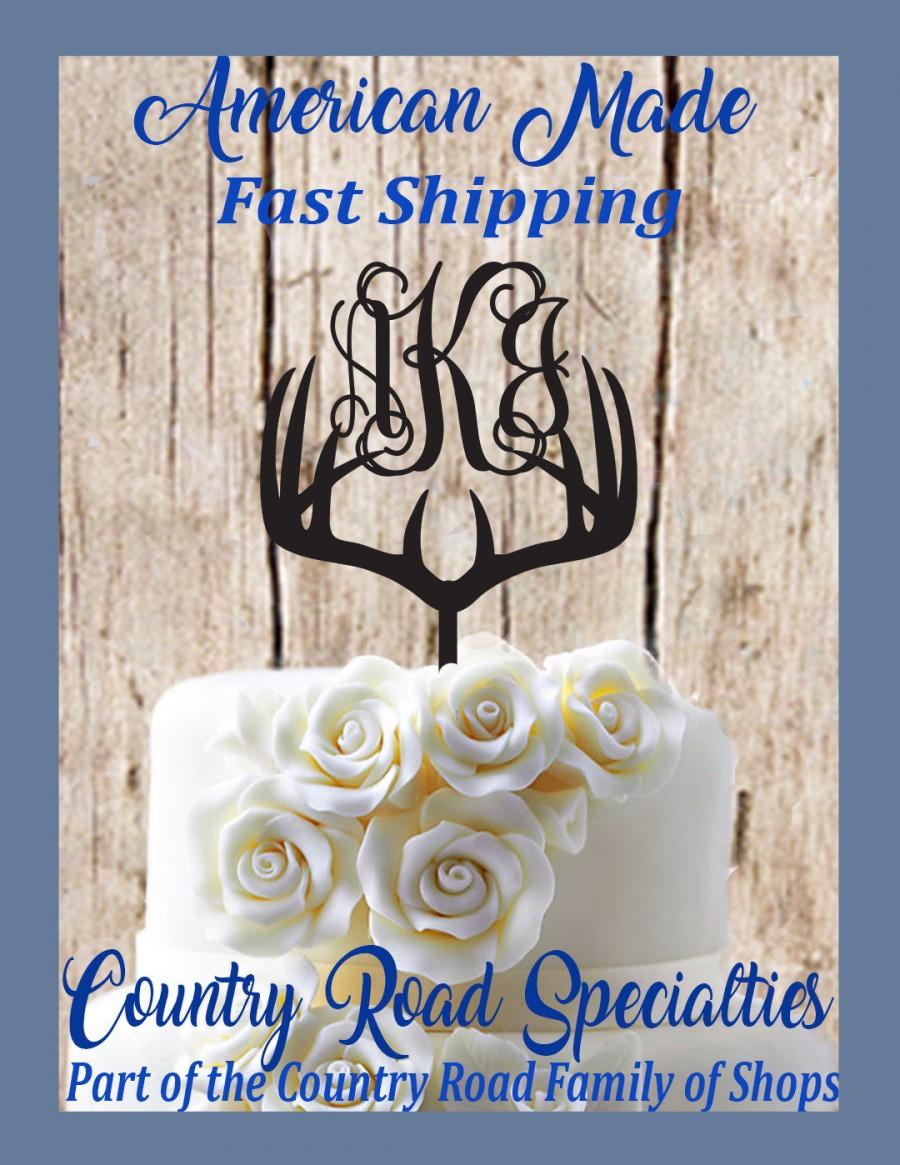 Deer Letter Wedding Cake Topper  MADE In USA…..Ships from USA 