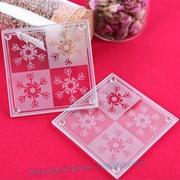 زفاف - Beter Gifts® seasonal souvenirs Snowflake Coaster BD005 Wedding Crafts