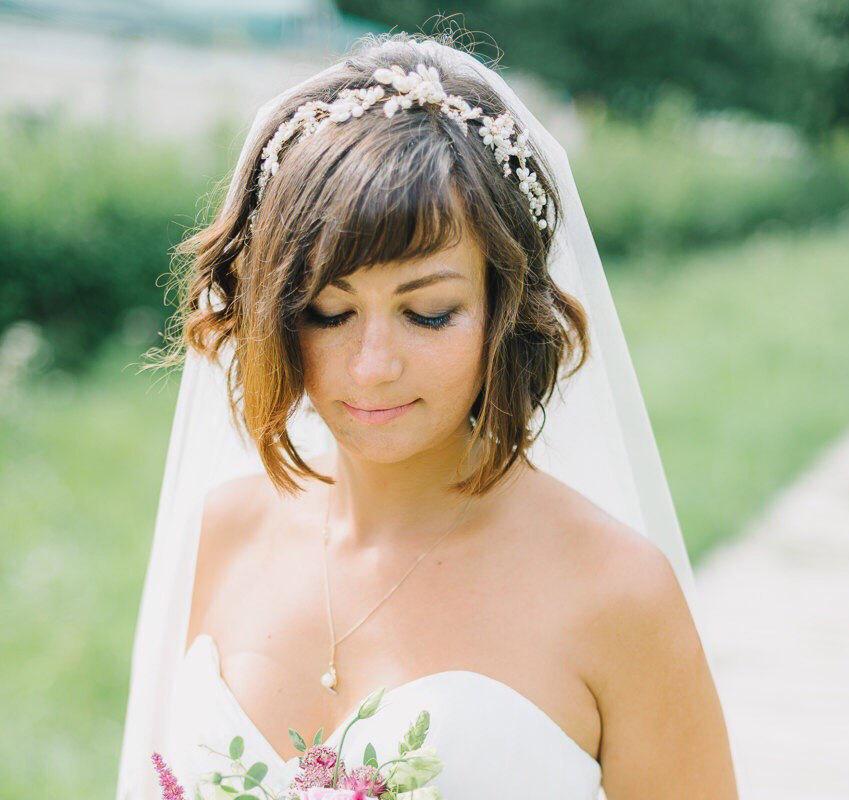 Свадьба - Wedding Bridal Headband, Golden Leaf Hair Piece, Wedding Pearl Headpiece, Bridal Hair Piece, Pearl Flower Wreath, Bridal Pearl Tiara