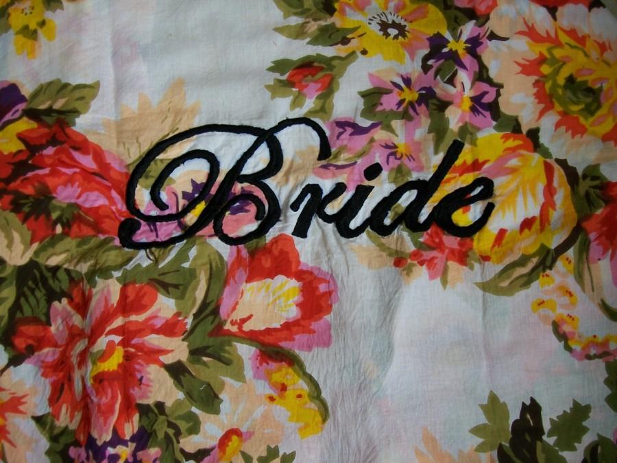 Wedding - Code :A-2 Embroidered Kimono Robe,Bridesmaid Robe,Maid of Honor and Mother of the Bride Wedding Bridal Party Getting Ready Wedding Day Robes