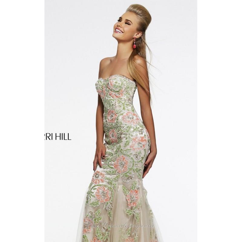 Hochzeit - Nude/Coral Open Back by Sherri Hill - Color Your Classy Wardrobe