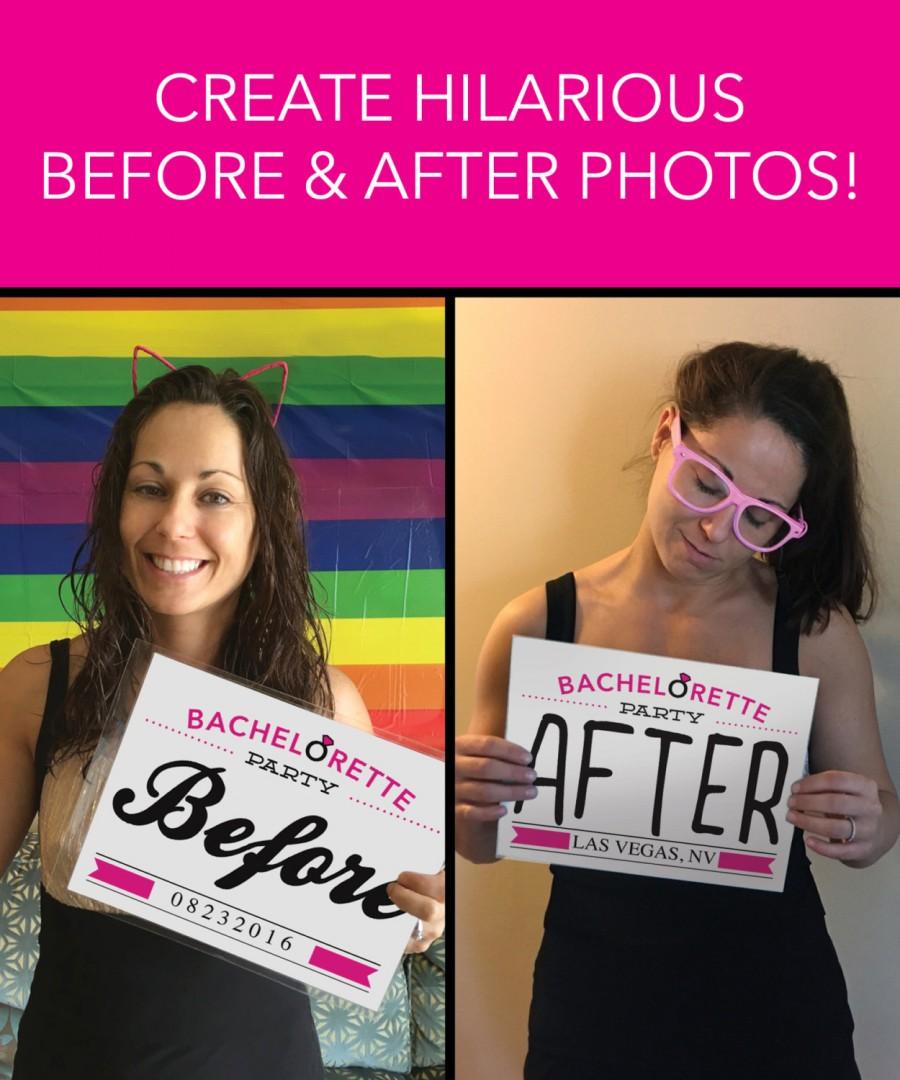 Wedding - Bachelorette Party Before And After Photo Props - Mug Shot - Bachelorette Photo Prop - Bachelorette Party Game - Instant Download