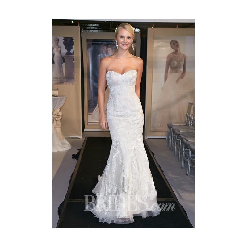 Свадьба - Casablanca Bridal - Spring 2014 - Style 2142 Silk Chiffon Strapless Mermaid Wedding Dress with Tulle Overlay - Stunning Cheap Wedding Dresses