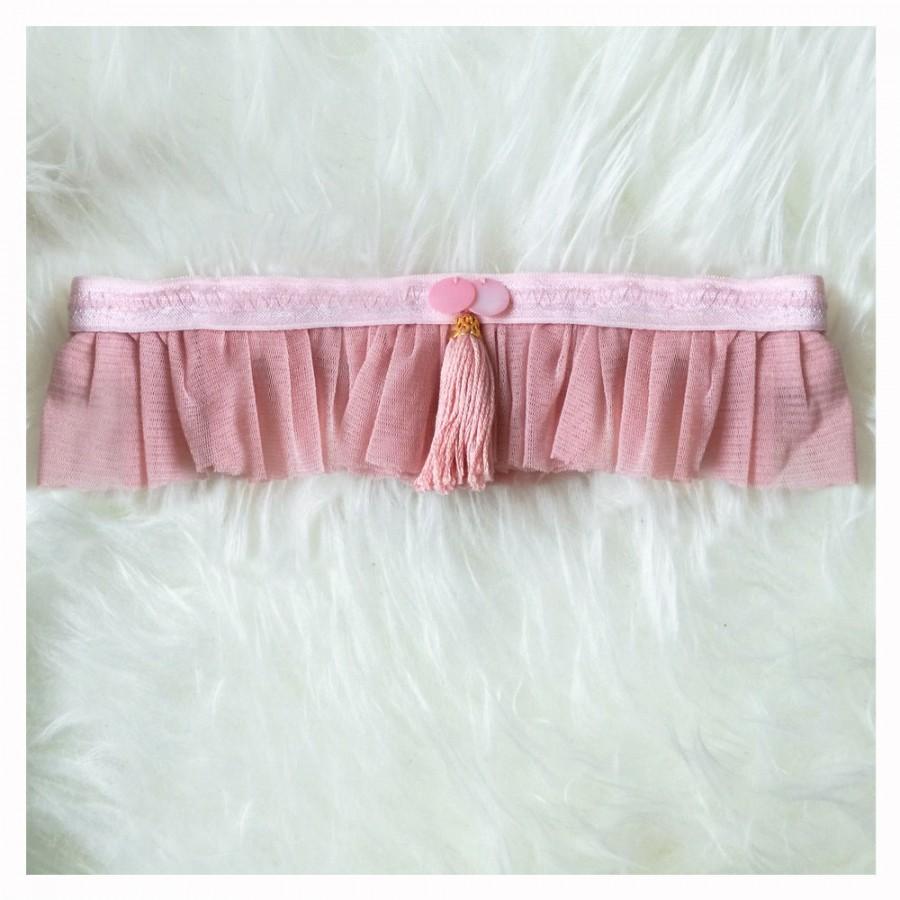 زفاف - Pink  Garter with tassel / wedding accessories/ Women Fashion