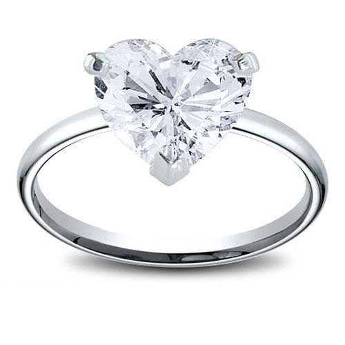 Свадьба - Heart Shape Diamond Engagement Ring 1.01 Ct EGL Certified - #5533