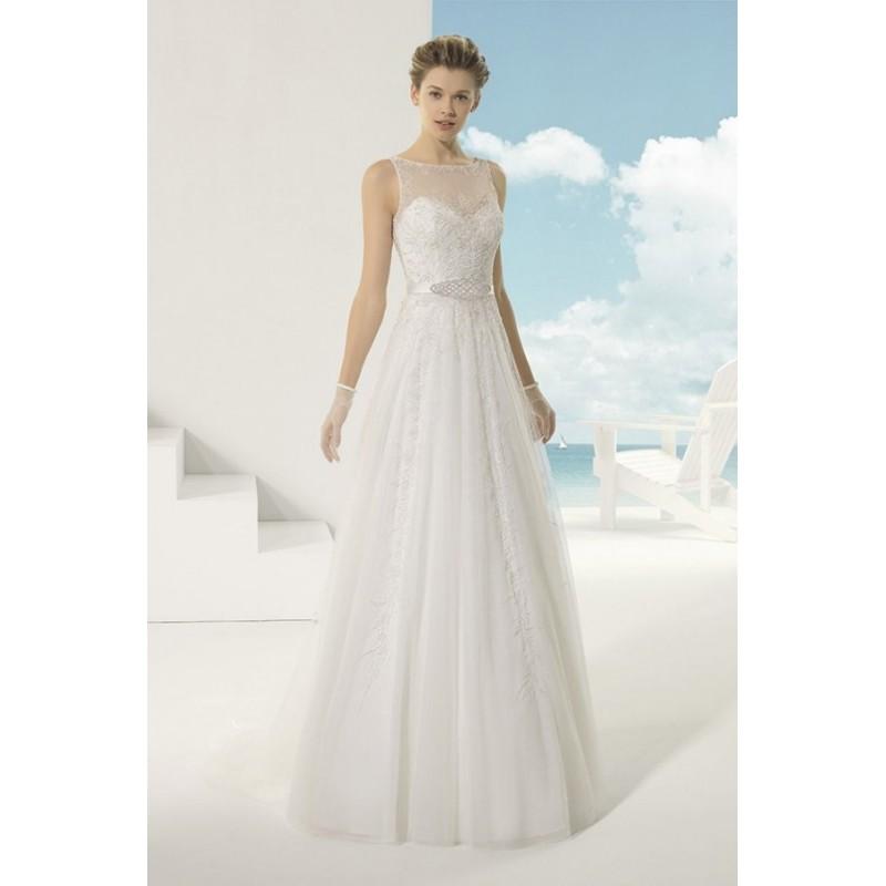 Hochzeit - Style Vital by Rosa Clará Soft - Chapel Length Floor length SilkTulle Illusion A-line Dress - 2017 Unique Wedding Shop
