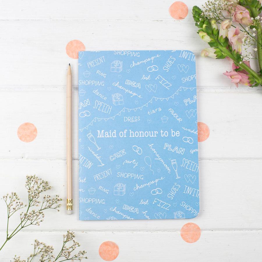 Wedding - Maid of Honour Notebook – Wedding Planning Notebook – Maid Of Honor Gift – Wedding Planner – Maid of Honor Proposal