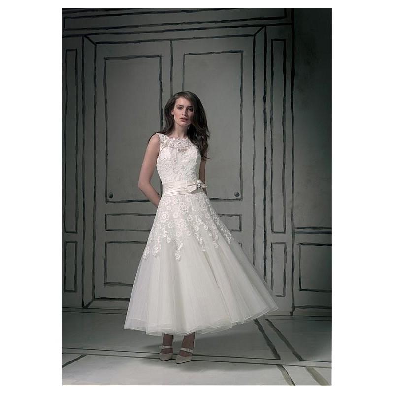 زفاف - Brilliant Satin & Organza & Lace A-Line Strapless Jewel neckline Wedding Dress - overpinks.com