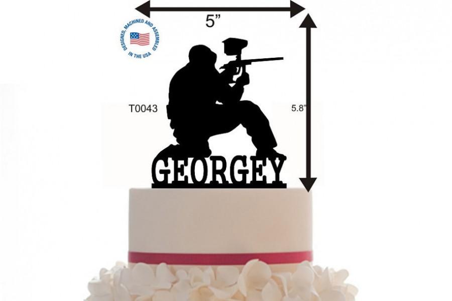 Mariage - Cake Topper , Customized - Birthday - Anniversary - Event - more Choice of color - Paintball - Glitter - Mirror - Glossy - Pearl