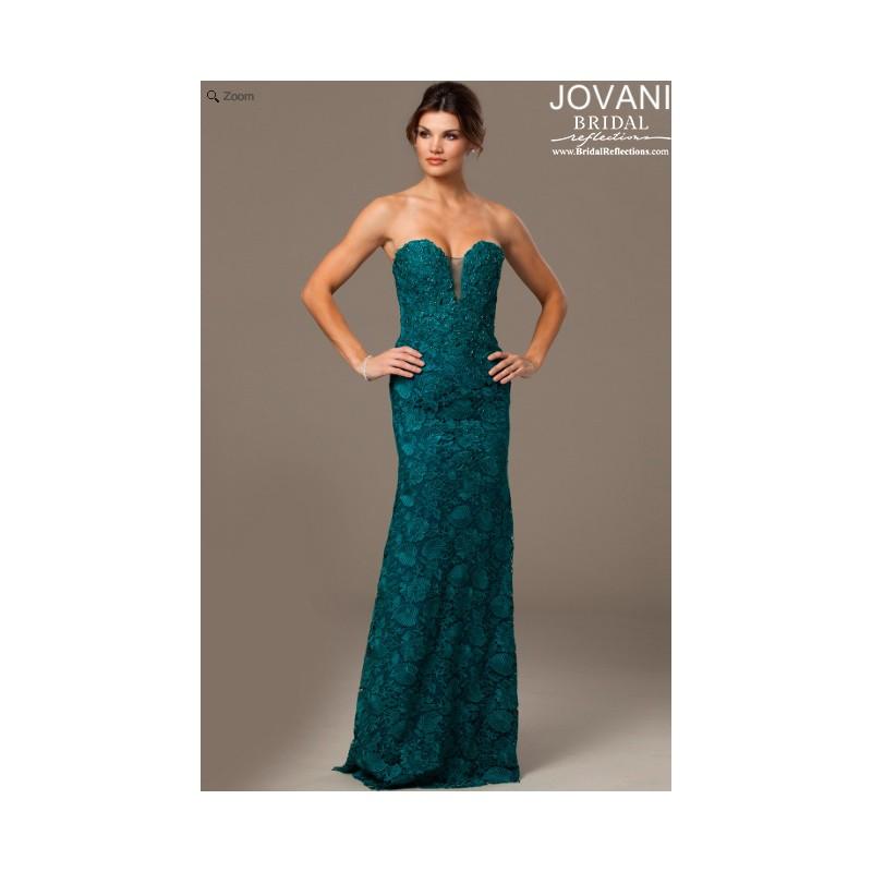 Wedding - Jovani 98092 - Burgundy Evening Dresses