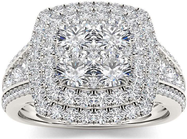 Mariage - MODERN BRIDE 1 1/2 CT. T.W. Diamond 10K White Gold Engagement Ring