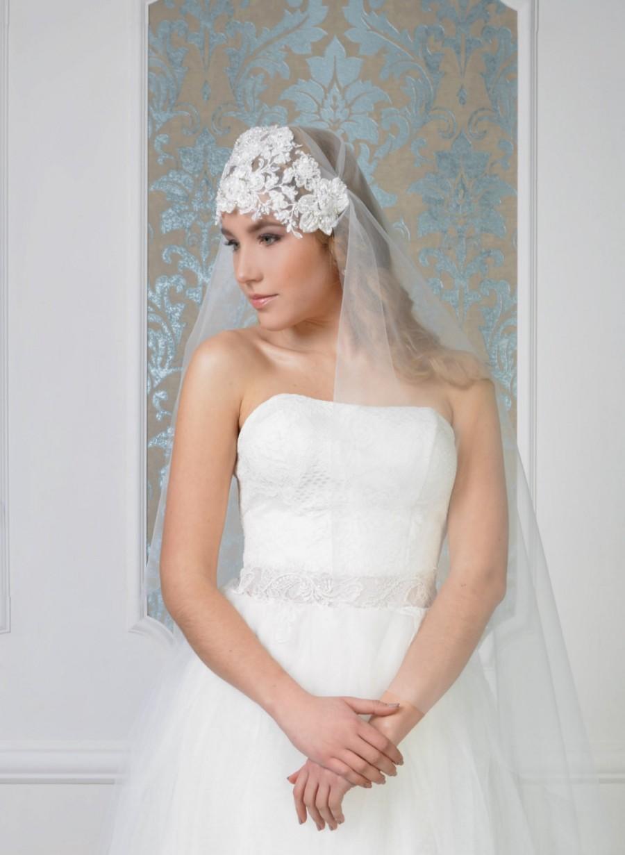 Свадьба - NEW Juliet cap veil Leia juliet cap veil Style 0163V