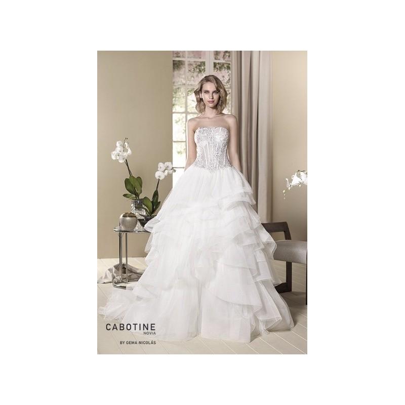 Hochzeit - Vestido de novia de Cabotine Modelo Alheli frente - 2017 Princesa Palabra de honor Vestido - Tienda nupcial con estilo del cordón