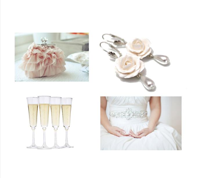 زفاف - White Rose Wedding Earrings White Rose Drop ...