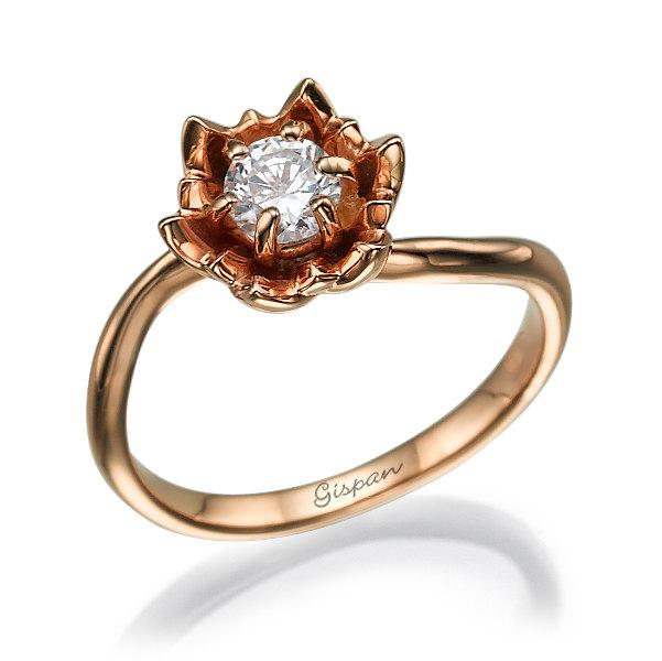 Hochzeit - Flower Ring Rose gold ring White Sapphire Ring Sapphire Ring Flower Engagement Ring Engagement RIng Gem Ring Gemstone Ring Gift Promise ring