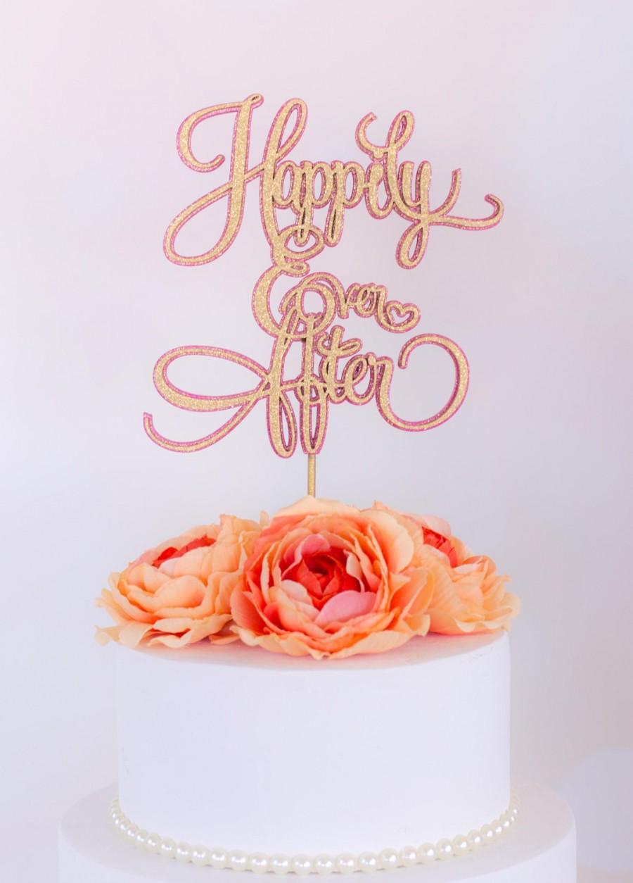 زفاف - Wedding Cake Topper- Happily Ever After- Fairy Tale Series- Disney Inspired