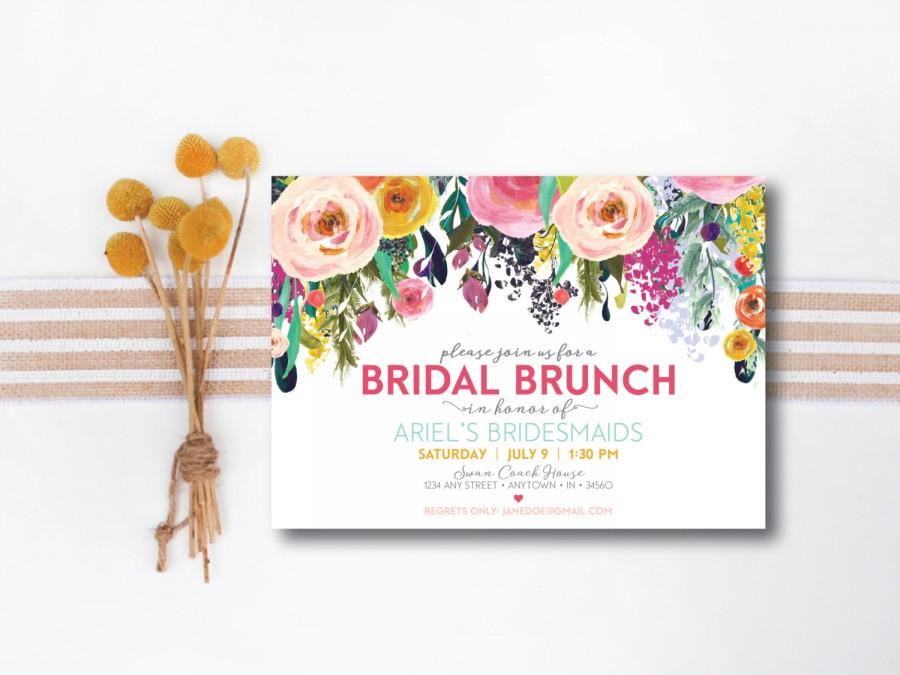 Mariage - INSTANT DOWNLOAD bridal luncheon invitation / bridal brunch invitation / bridesmaids luncheon invitation / bridesmaids brunch invitation