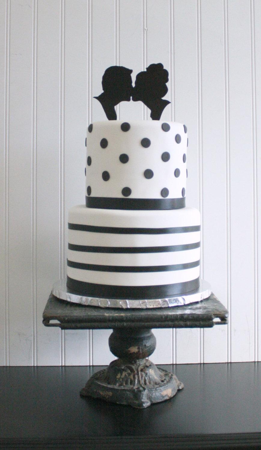 زفاف - Put YOUR OWN Silhouettes on a Wedding   Cake Topper - Customized with your own Silhouettes