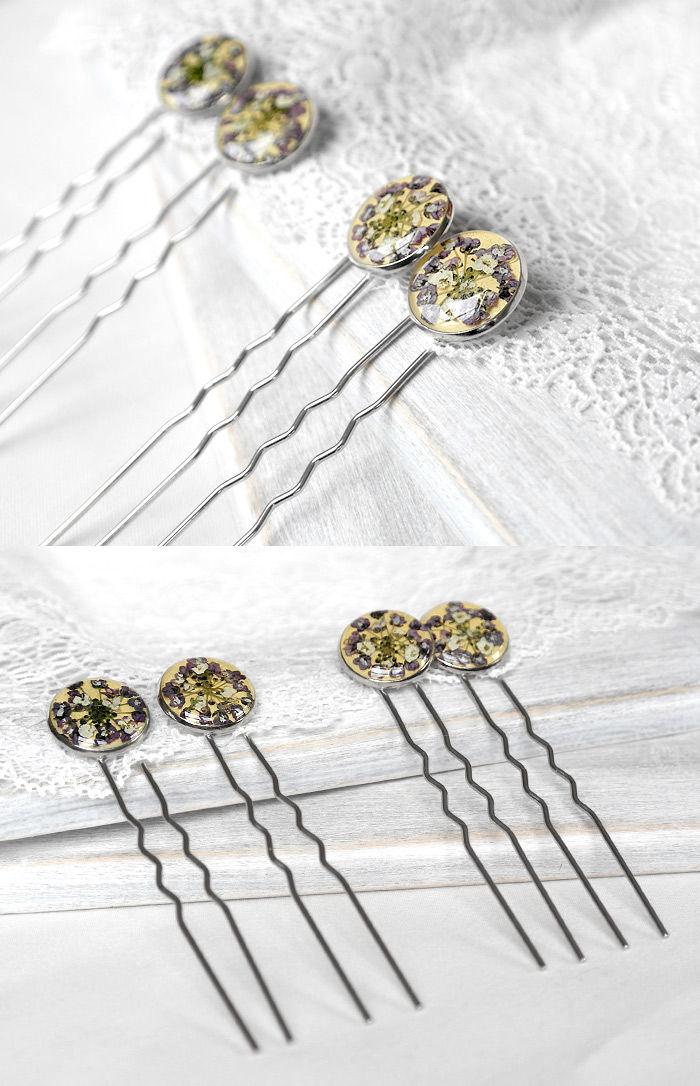 Свадьба - Wedding accessory for hair jewelry for women Bridal hair pins gift for girlfriend Flower gift for wife Flower hair stick Flower hair picks