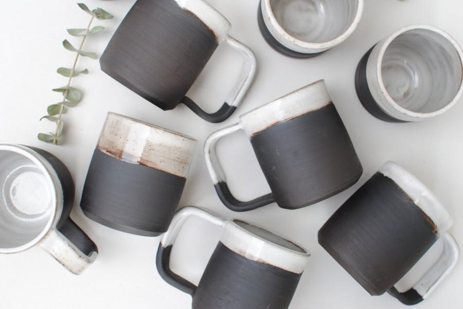 زفاف - Nightfall Collection - Black Ceramic Stoneware Mug
