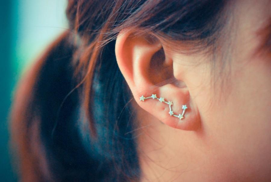 Mariage - Big Dipper Constellation Sterling Silver Ear Climbers