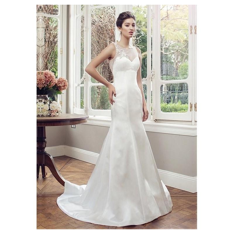 Свадьба - Delicate Tulle & Satin Scoop Neckline Mermaid Wedding Dress With Lace Appliques & Beadings - overpinks.com
