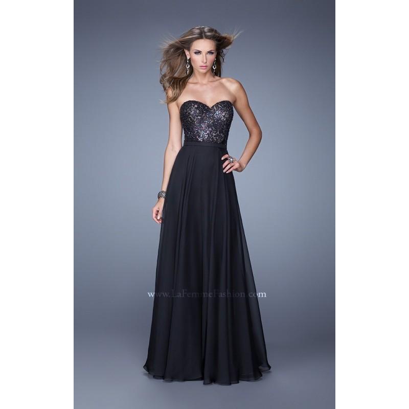 Hochzeit - Black La Femme 20937 - Chiffon Dress - Customize Your Prom Dress