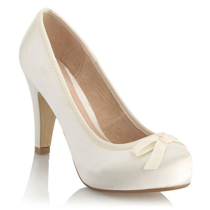 Wedding - Wedding Shoes – Ivory ‘B-Connor’ Bridal Court Shoes - EaWedding