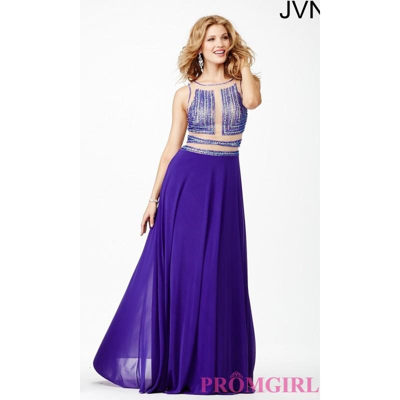 زفاف - Floor Length Sheer Back Dress JVN28064 from JVN by Jovani - Discount Evening Dresses 
