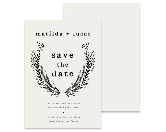 Hochzeit - Simple Save the Date Invitation 