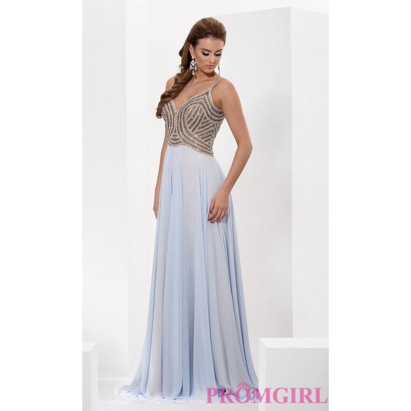 Mariage - V-Neck Jasz Prom Dress with Beaded Top - Discount Evening Dresses 
