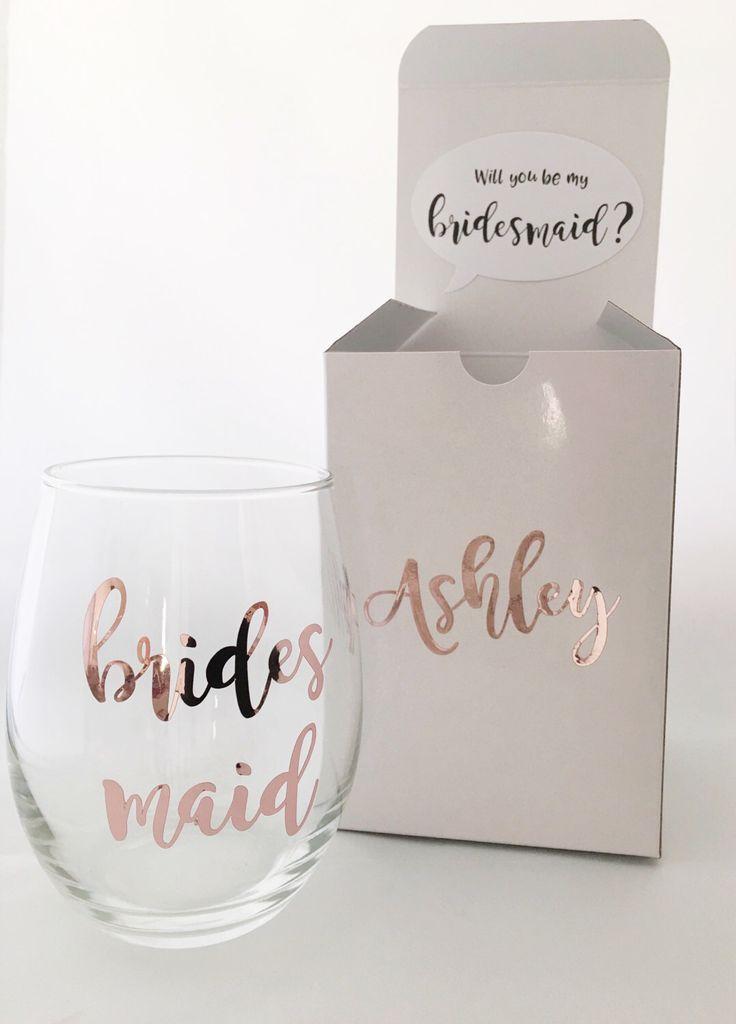 Свадьба - Bridesmaid Proposal Box - Bridesmaid Proposal - Rose Gold Wedding - Will You Be My Bridesmaid - Bridesmaid Gift - Personalized Box - Bridal