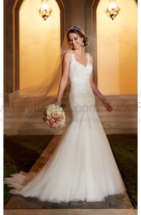 Hochzeit - Stella York Beaded Lace And Tulle Satin Wedding Dress Style 6106