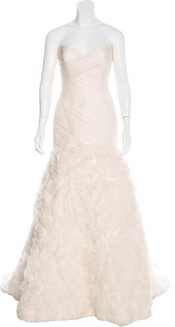 زفاف - Romona Keveža Silk Strapless Wedding Gown