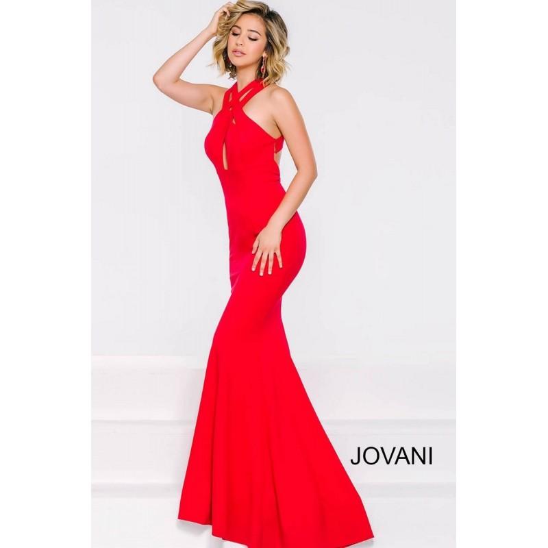 Mariage - Jovani 40379 Dress - Halter Trumpet Skirt Prom Long Jovani Dress - 2017 New Wedding Dresses
