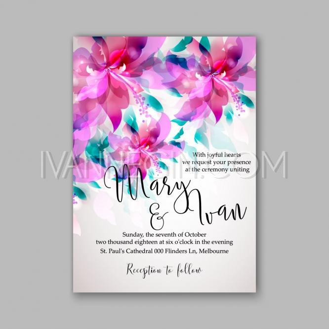 Mariage - Romantic pink peony bouquet bride wedding invitation template design - Unique vector illustrations, christmas cards, wedding invitations, images and photos by Ivan Negin