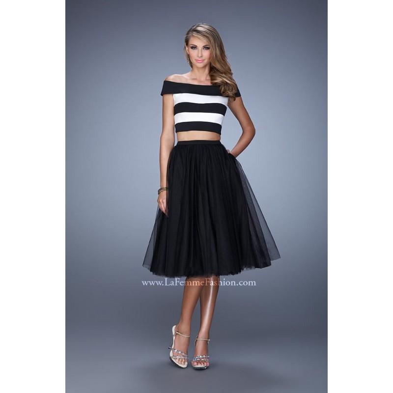 Mariage - Black/White La Femme 21438  La Femme Prom - Elegant Evening Dresses