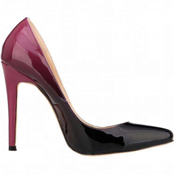 Hochzeit - Latest Fashion Gradient Color High Heels Women Pumps Thin Heel 2016 New Red Sexy Wedding Shoes Plus Size 35-42