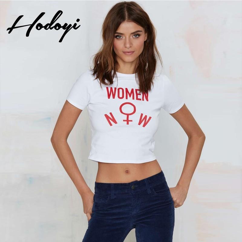 Wedding - 2017 summer styles dresses Women on the streets Now the letters printed cropped skinny t-shirt - Bonny YZOZO Boutique Store