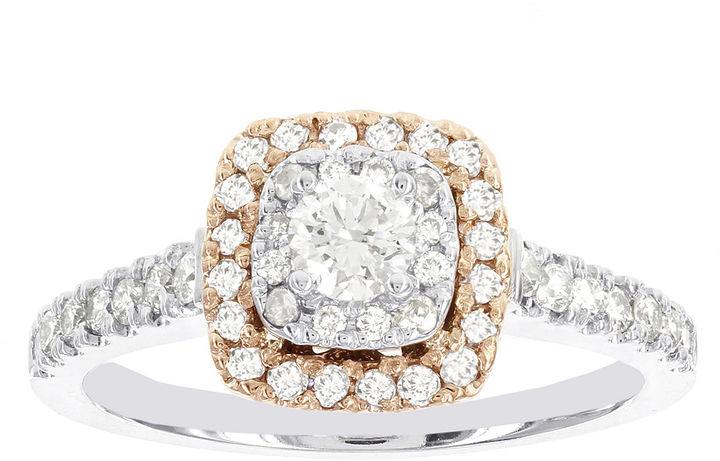 Hochzeit - MODERN BRIDE Lumastar 3/4 CT. T.W. Diamond 14K Two-Tone Gold Bridal Ring