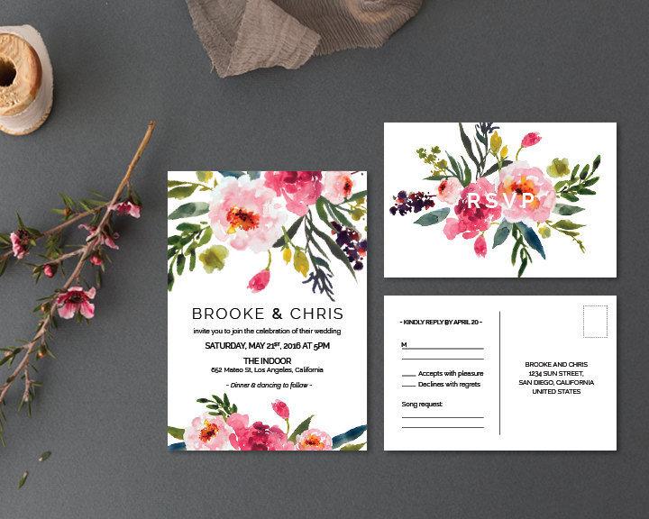 زفاف - Printable Wedding Invitation Set 