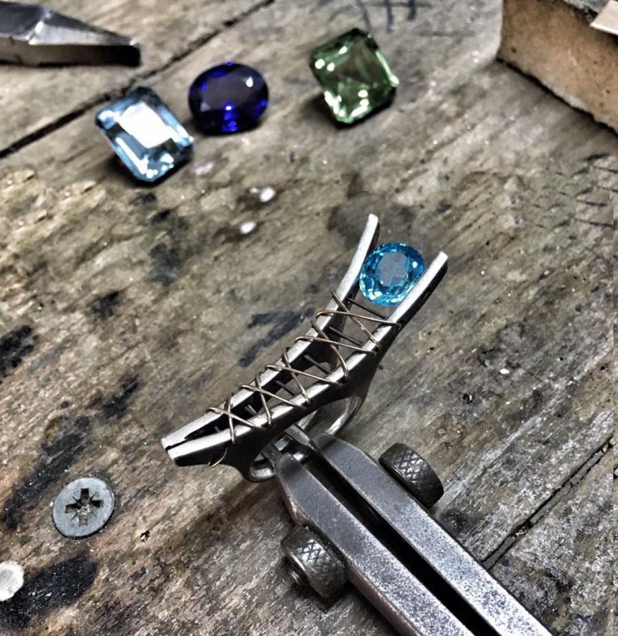 زفاف - engagement ring aquamarine birthstone opal ring jewelry anniversary gift for women gift for her wedding gift for bride gift engagement gift