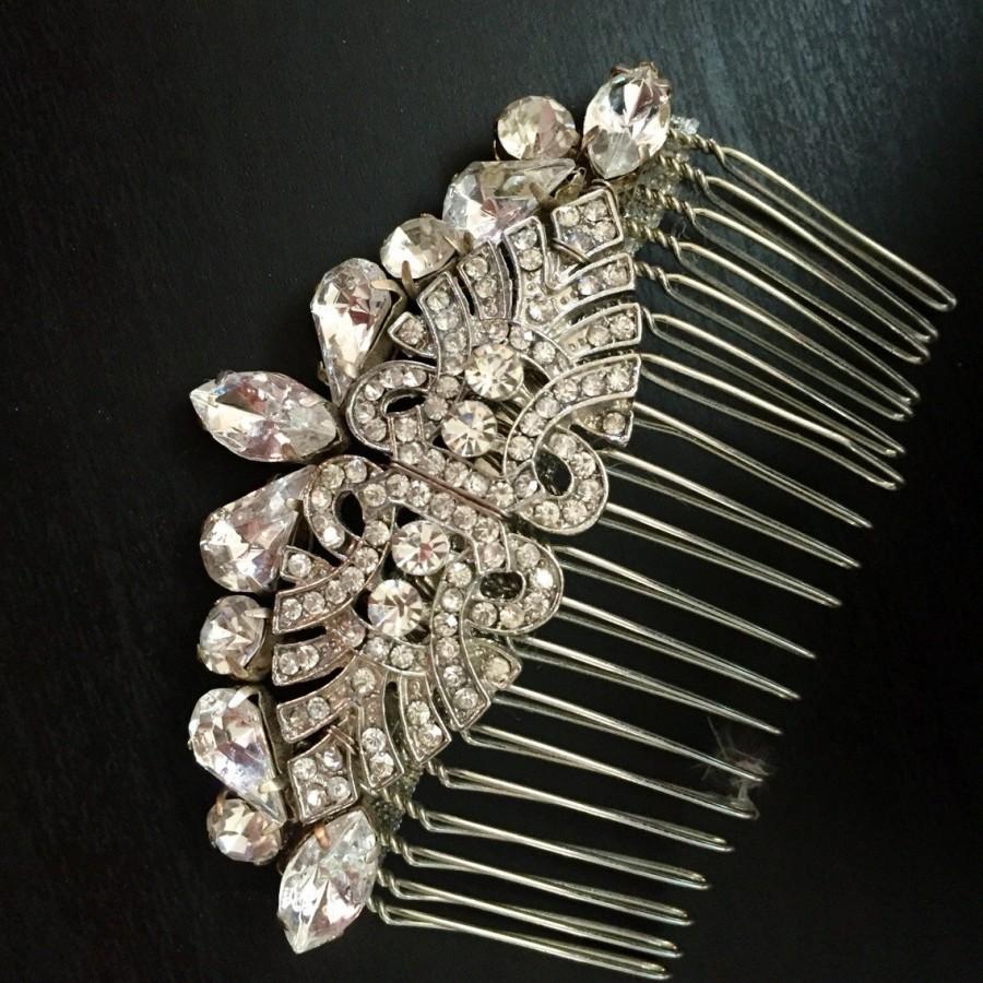 Свадьба - Bridal  Hair Comb - Art Deco -Wedding hair comb - Bridal Hair Accessories - Bridal Hair Comb - Bridal - Wedding comb - vintage hair comb