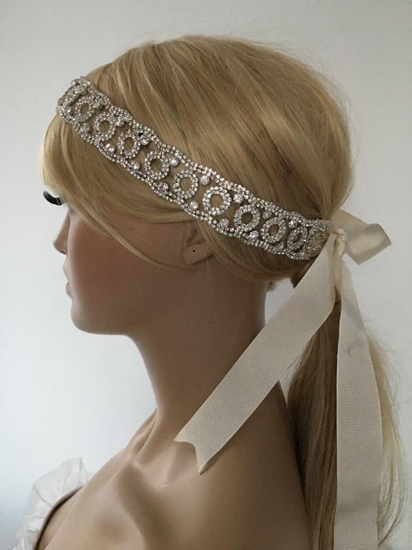 زفاف - EXPRESS SHIPPING Rhinestones headband, bridal headband, headpiece, wedding hairband, Rhinestone Headpiece, Bridal Hair - $52.90 USD