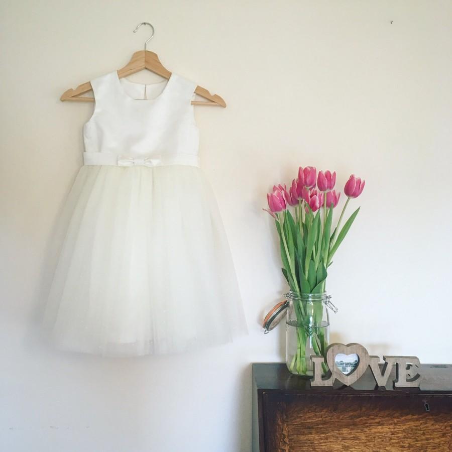 زفاف - Mini Spot Tulle Flower Girl Dress
